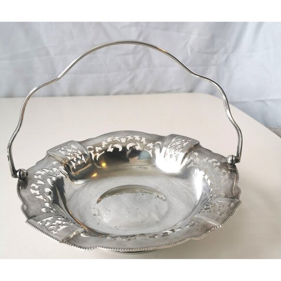 Display Dish Fruit Silver Plated Vintage - Picture 7 of 9